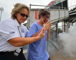 The University hosted an Emergency Training Drill. The purpose of the exercise is to give the university, city, and county officials an opportunity to rehearse their response plans in the event of an emergency. Photo by Robert Jordan/Ole Miss Communications