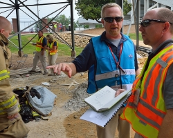 The University hosted an Emergency Training Drill. The purpose of the exercise is to give the university, city, and county officials an opportunity to rehearse their response plans in the event of an emergency. Photo by Robert Jordan/Ole Miss Communications