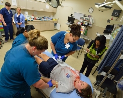 The University hosted an Emergency Training Drill. The purpose of the exercise is to give the university, city, and county officials an opportunity to rehearse their response plans in the event of an emergency. Photo by Robert Jordan/Ole Miss Communications