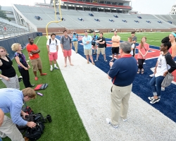 The University hosted an Emergency Training Drill.  The purpose for the exercise is to give the university, city, and county officials an opportunity to rehearse their response plans in the event of an emergency.  Photo by Kevin Bain/Ole Miss Communications