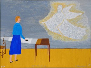 Theora Hamblett's "Angel's Request #2" is from the Dreams and Visions collection at the University of Mississippi Museum.