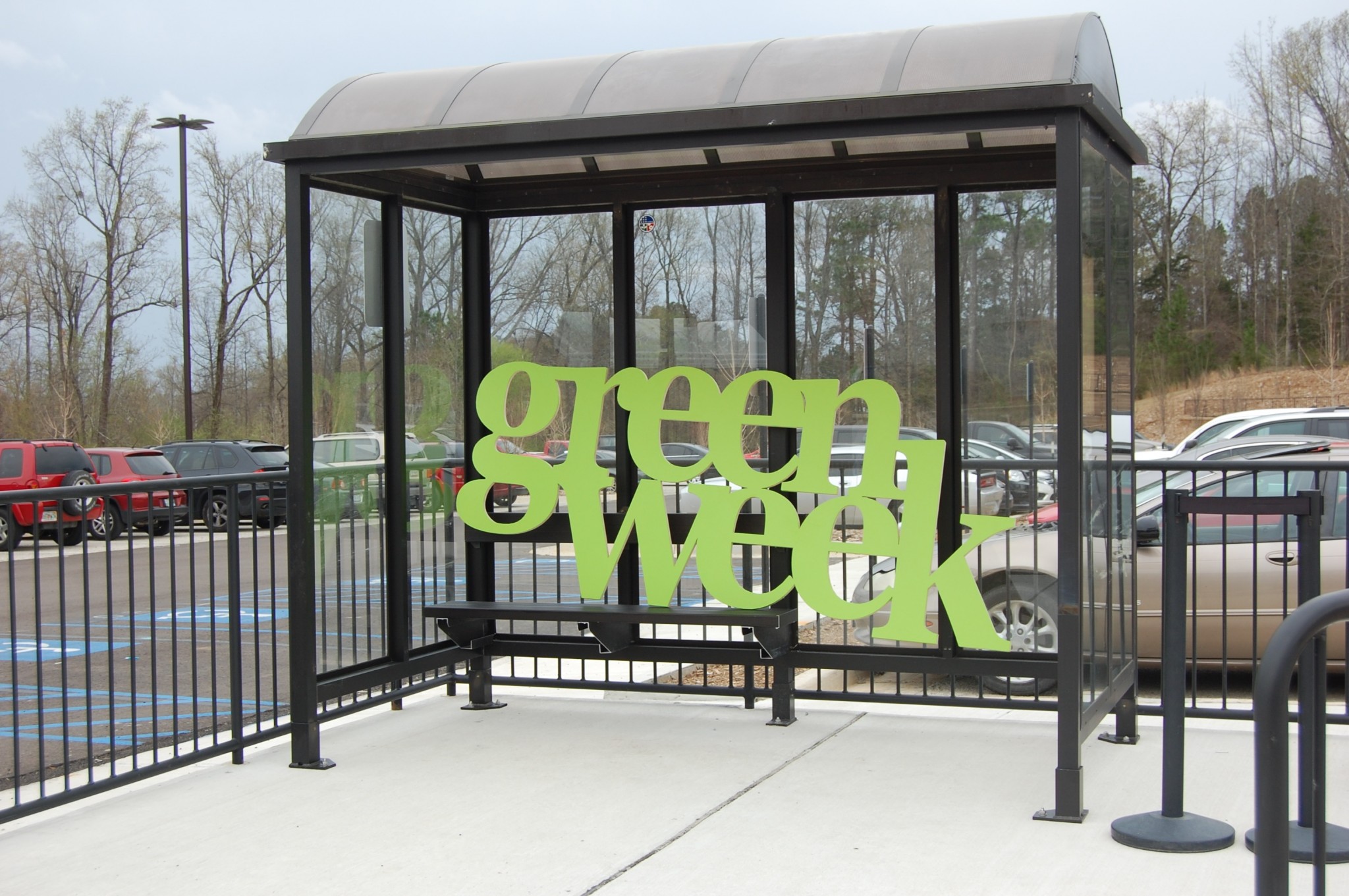 Green Week at the bus stop.