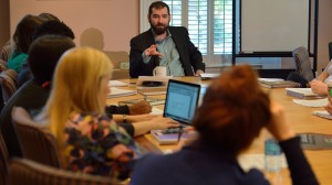 Zac Henson, a post-doctoral fellow, teaches a foodways class in Barnard Observatory, home to the Center for the Study of Southern Culture. Generous private support has provided an endowment for a permanent professorship in the academic study of foodways. UM is searching for an expert who will fill the position beginning with the 2014-15 academic year.