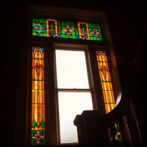 Bryant Hall is also home to beautiful stained glass windows. Photo by Michael Newsom 