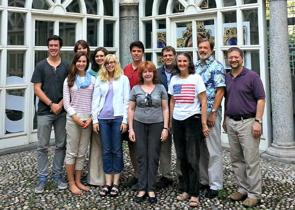 Back row, from left to right: William Boyles (UM), Eleanor Anthony (UM) Lizzie Wicks (UM), Gregory Heyworth (UM), Roger Easton (RIT), Keith Knox (Airforce), Michael Phelps (Early Manuscripts Electronic Library). Front Row: Meredith Oliver (UM), Liz Bondi (RIT), Ira Raabin (University of Hamburg), Dale Knox