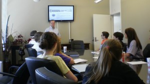 Dr. Carl Jensen teaching a course