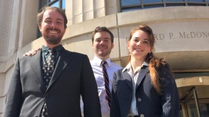 Ian Perry (left), C.J. Robinson, and Olivia Hoff
