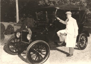 Arch Dalrymple III and the Model T Ford he drove to Ole Miss as a student.