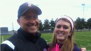 Tim Potts with daughter, Hayley. 