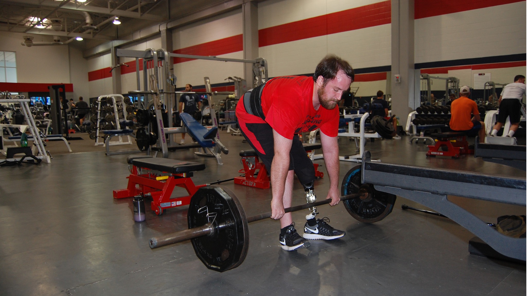 Ole Miss student John Stitt lost the lower part of his leg in a motorcycle accident in 2013, but that hasn’t stopped his from training for and competing in strongman competitions.
