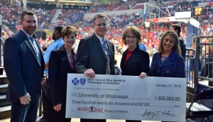 The Blue Cross & Blue Shield of Mississippi Foundation awarded the University of Mississippi $326,000 for new health and wellness programs on campus that extends into the local schools and communities.