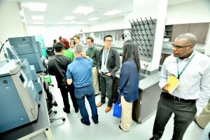 Participants in the 16th annual International Conference on the Science of Botanicals toured the Natural Products Training Center following its dedication ceremony. (Photo by Kevin Bain, UM Imaging Services)