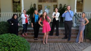 The Dream Team listed from left to right: Claudia Salcedo, Katie McLaughlin, Melanie Culhane, Rachel Dennis, Heather Higginbotham, Cody Arthur, Lacey Hindman. Photo by Robert Jordan/Ole Miss Communications