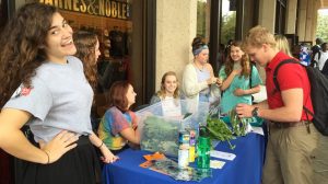 North Mississippi VISTA Ellen Olack (left) helps with Food Day activities at the Ole Miss Student Union. Submitted photo